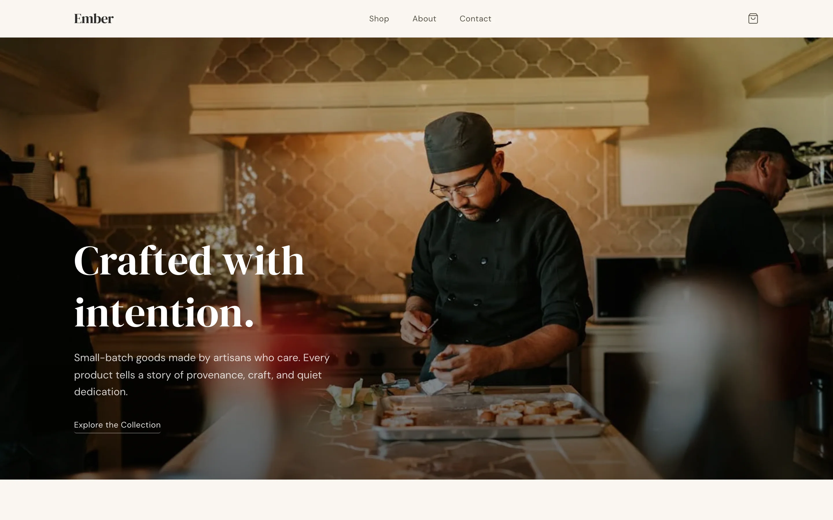 Ember, Artisan goods web concept