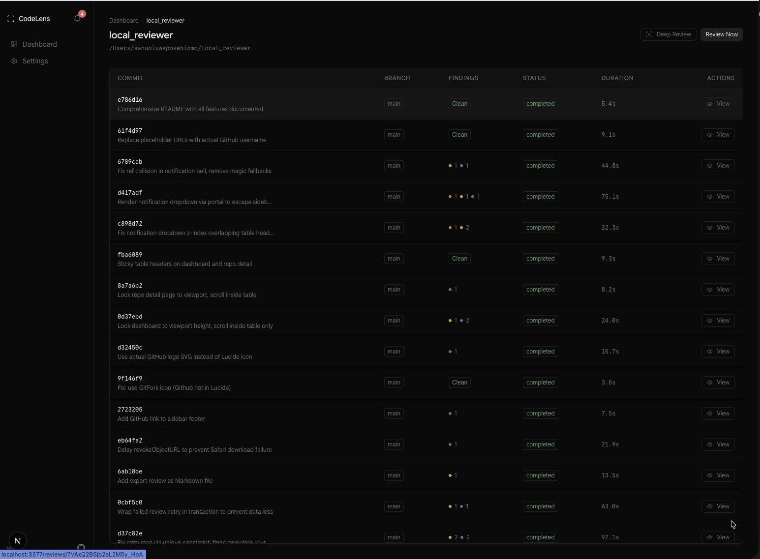CodeLens. Local-first AI code reviewer, open source. Designed and built.