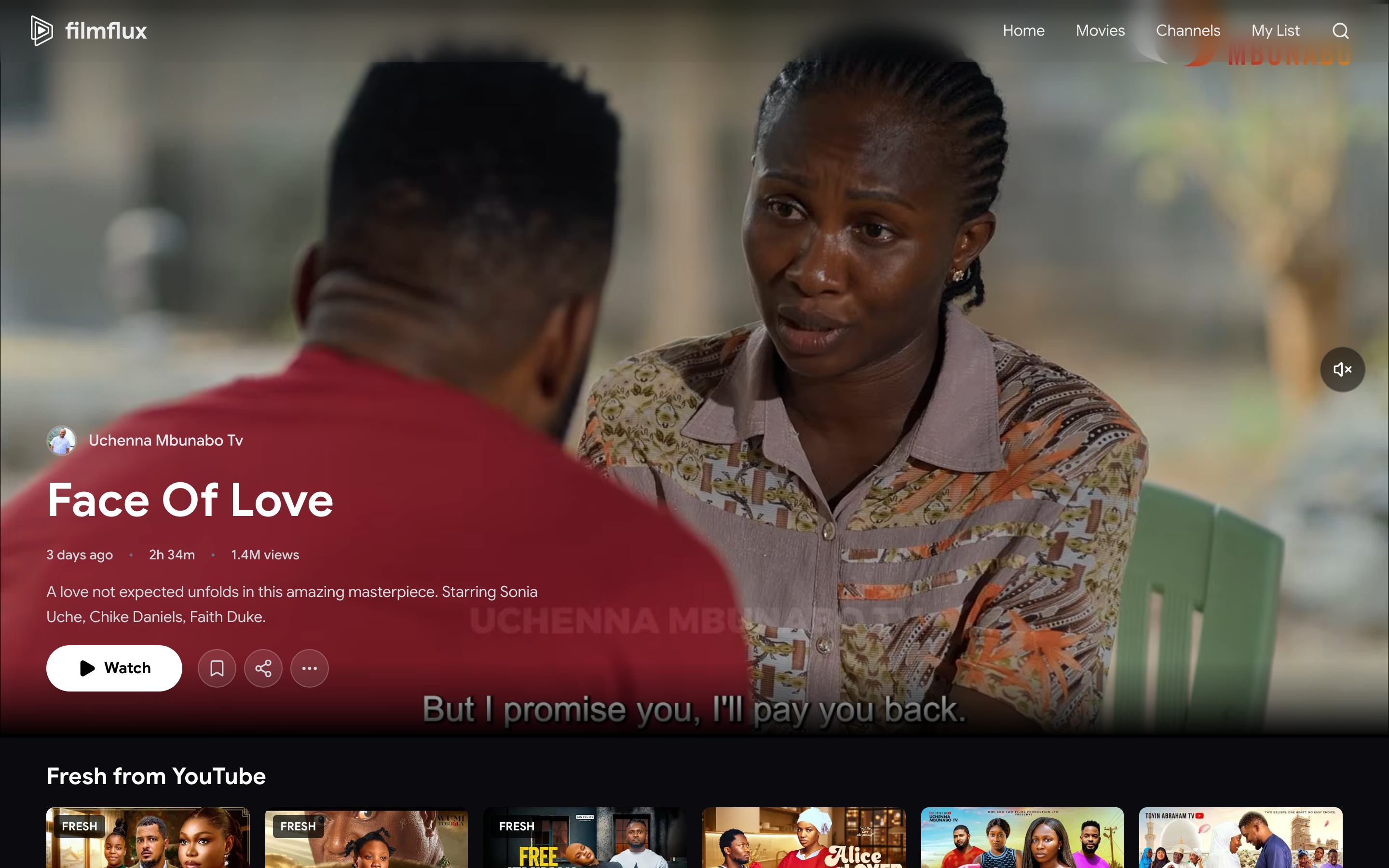 Filmflux. Movie discovery for web, iOS, and Android from one codebase. 10k MAU.