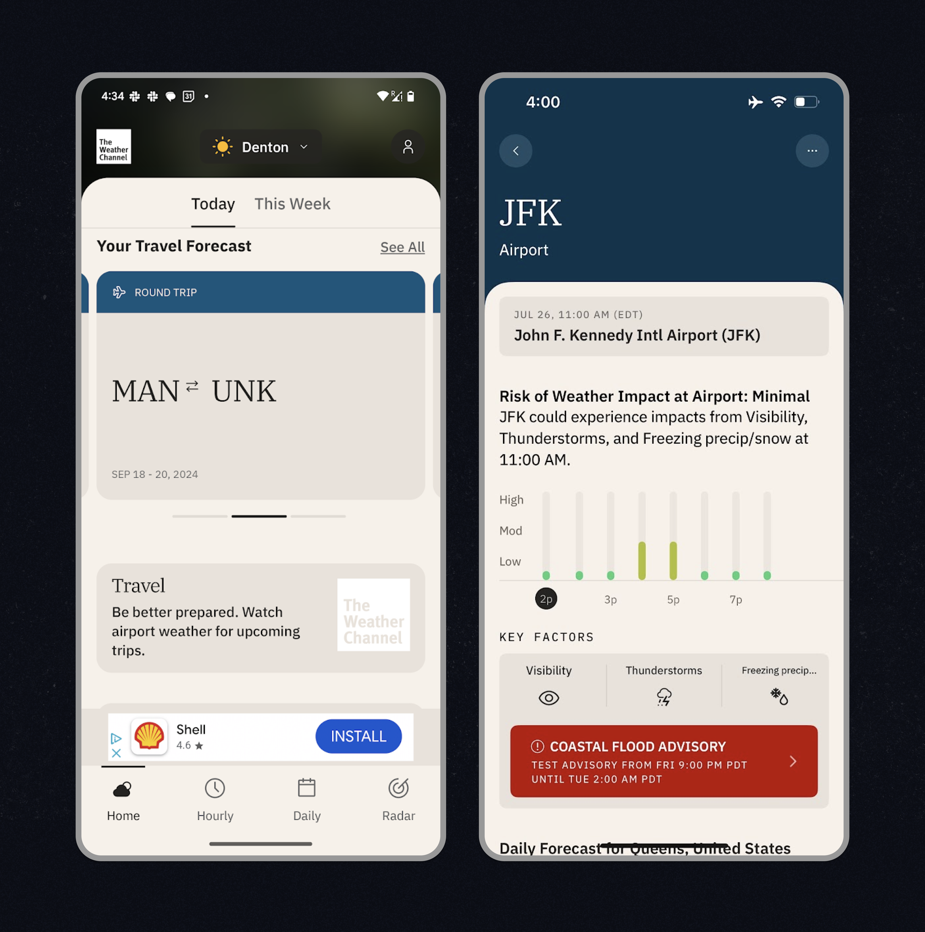 The Weather Company. Consumer weather at IBM. Design QA and systems for 100M+ users across three platforms.
