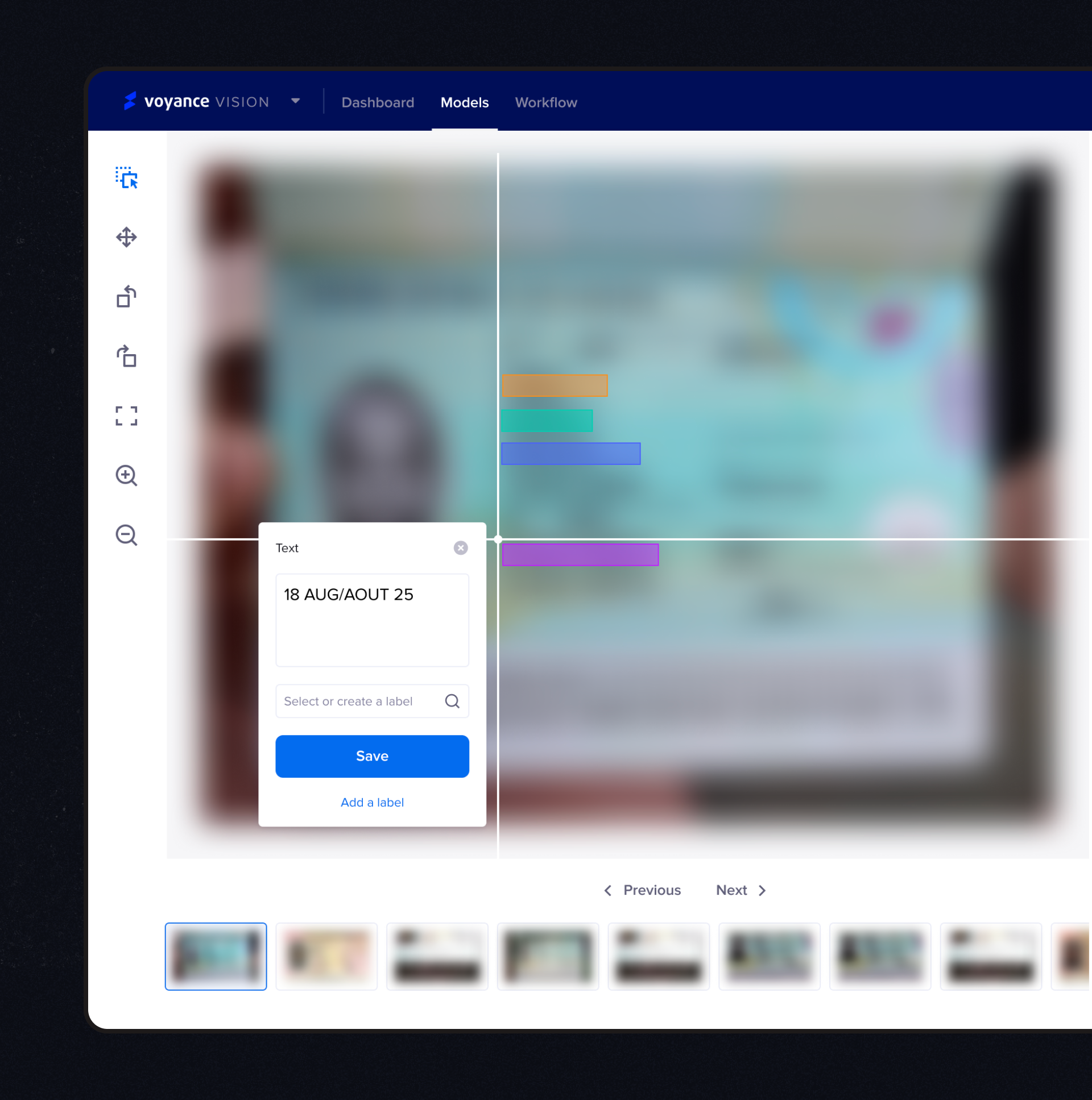 Voyance Vision — AI annotation process