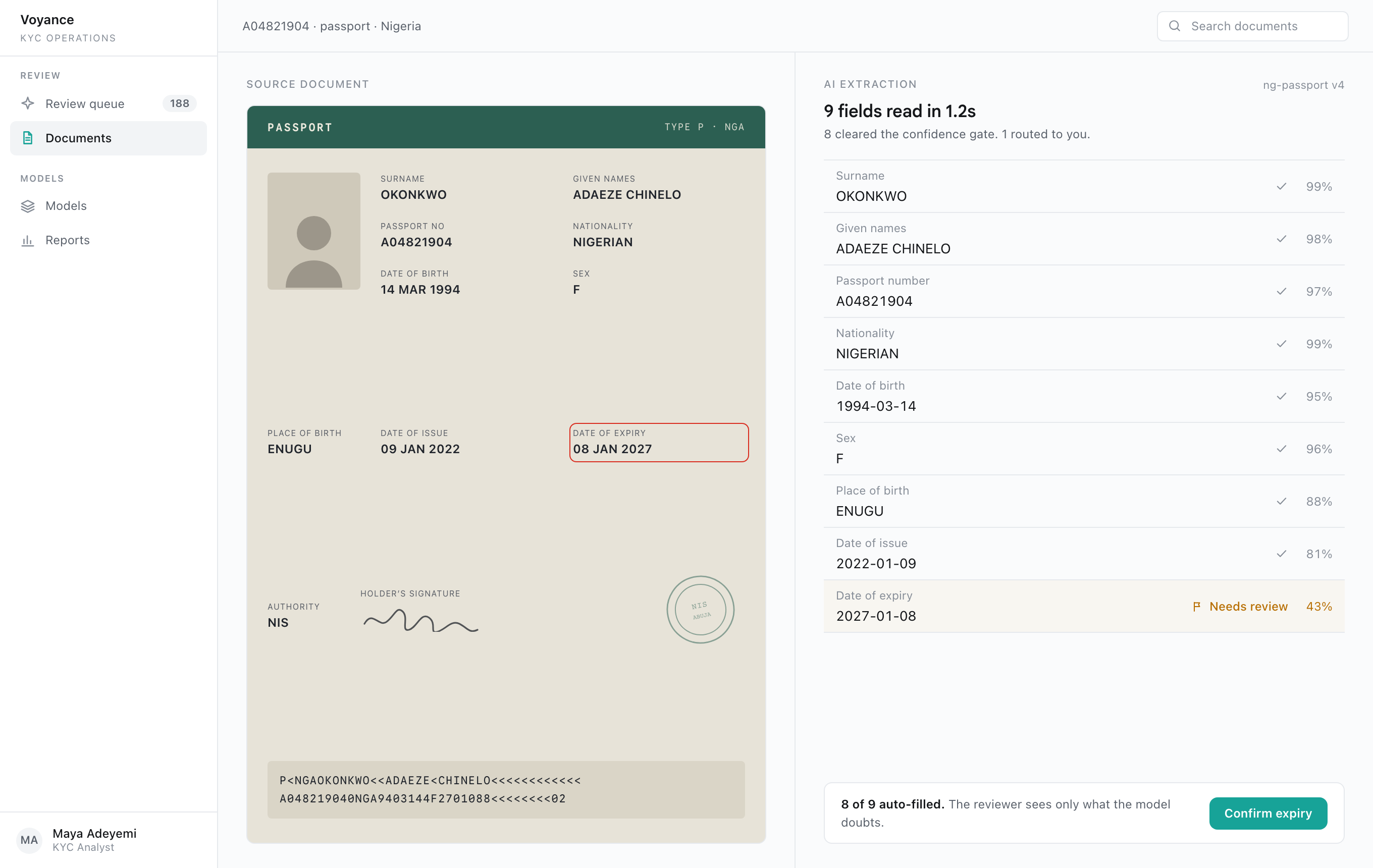 Document intelligence for fintech KYC. Voyance · Techstars S22 · 2020–23